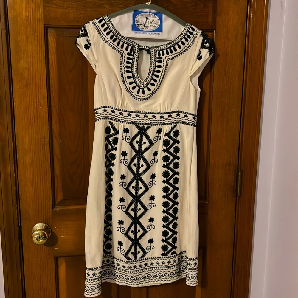 Vintage Nanette Lepore keyhole floral print dress